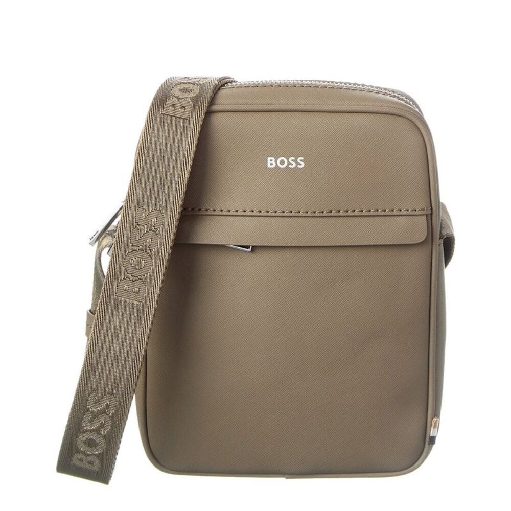 Hugo Boss Zair Ns Zip Leather Reporter Bag